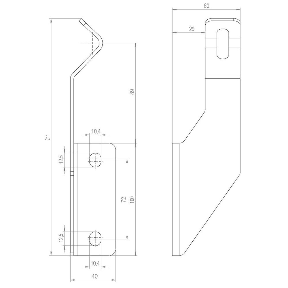 Side guide brackets stainless steel Hygienic conveyor components