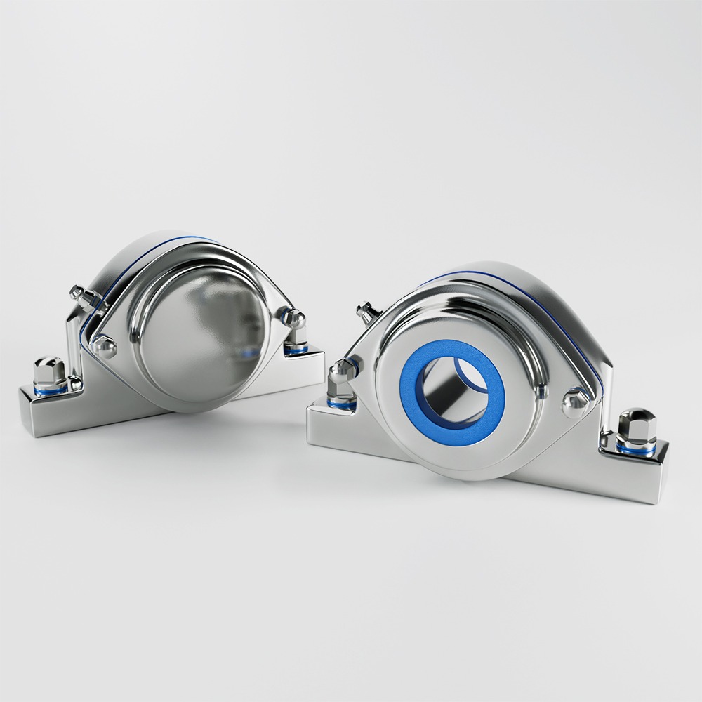 Pillow block bearing units in stainless steel