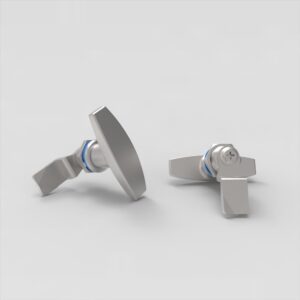 EHEDG hygienic quarter-turn lock in stainless steel