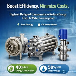 Hygienic design for energy and water savings